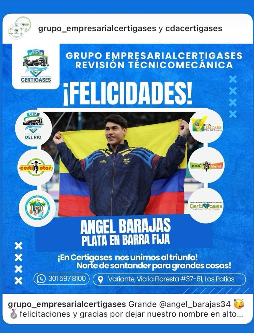 JUEGOS OLIMPICOS - FELICIDADES ANGEL BARAJAS